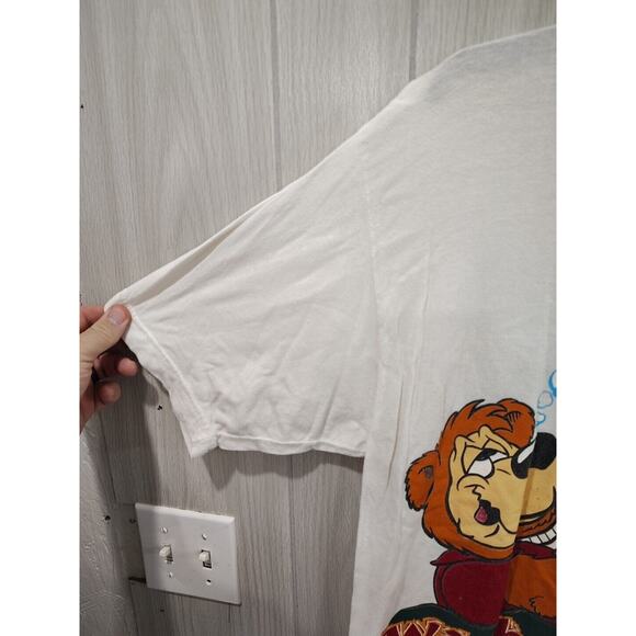 Vintage Spin Cycle Wishin I Was Fishin T-Shirt Size L Graphic T-Shirt Men's - Picture 3 of 8